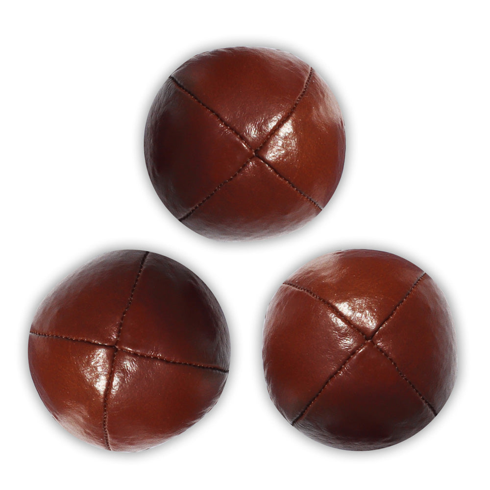 Set of Genuine Leather Juggling Balls