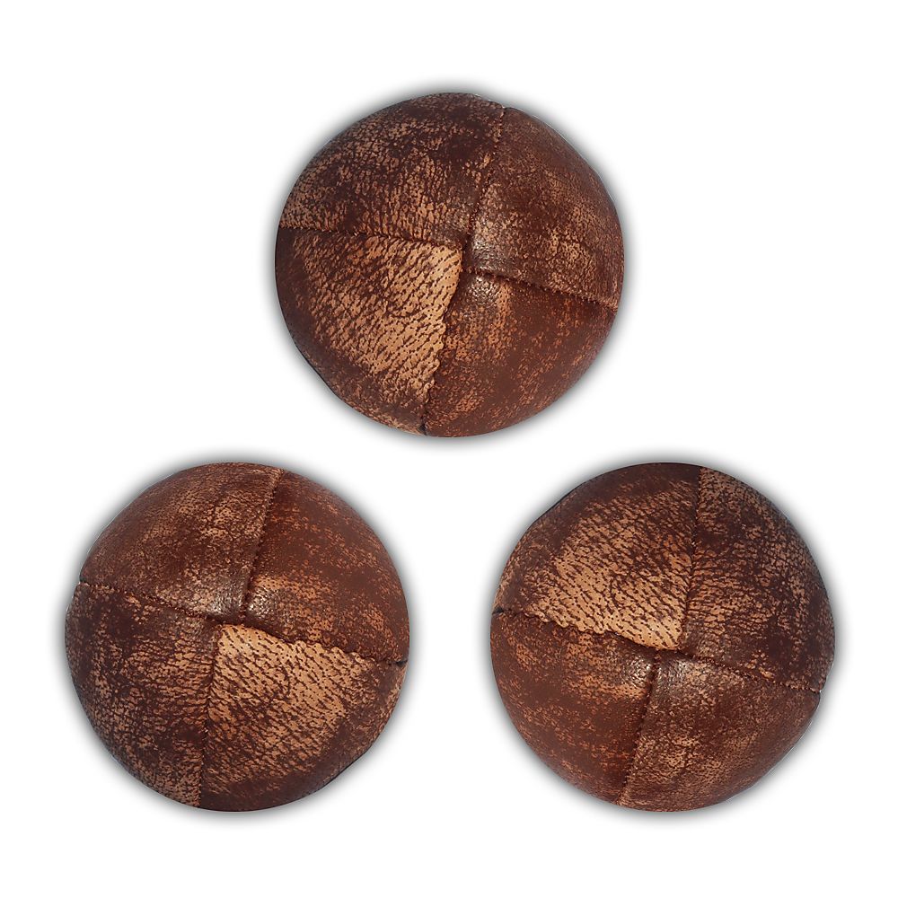 Set of Genuine Leather Juggling Balls